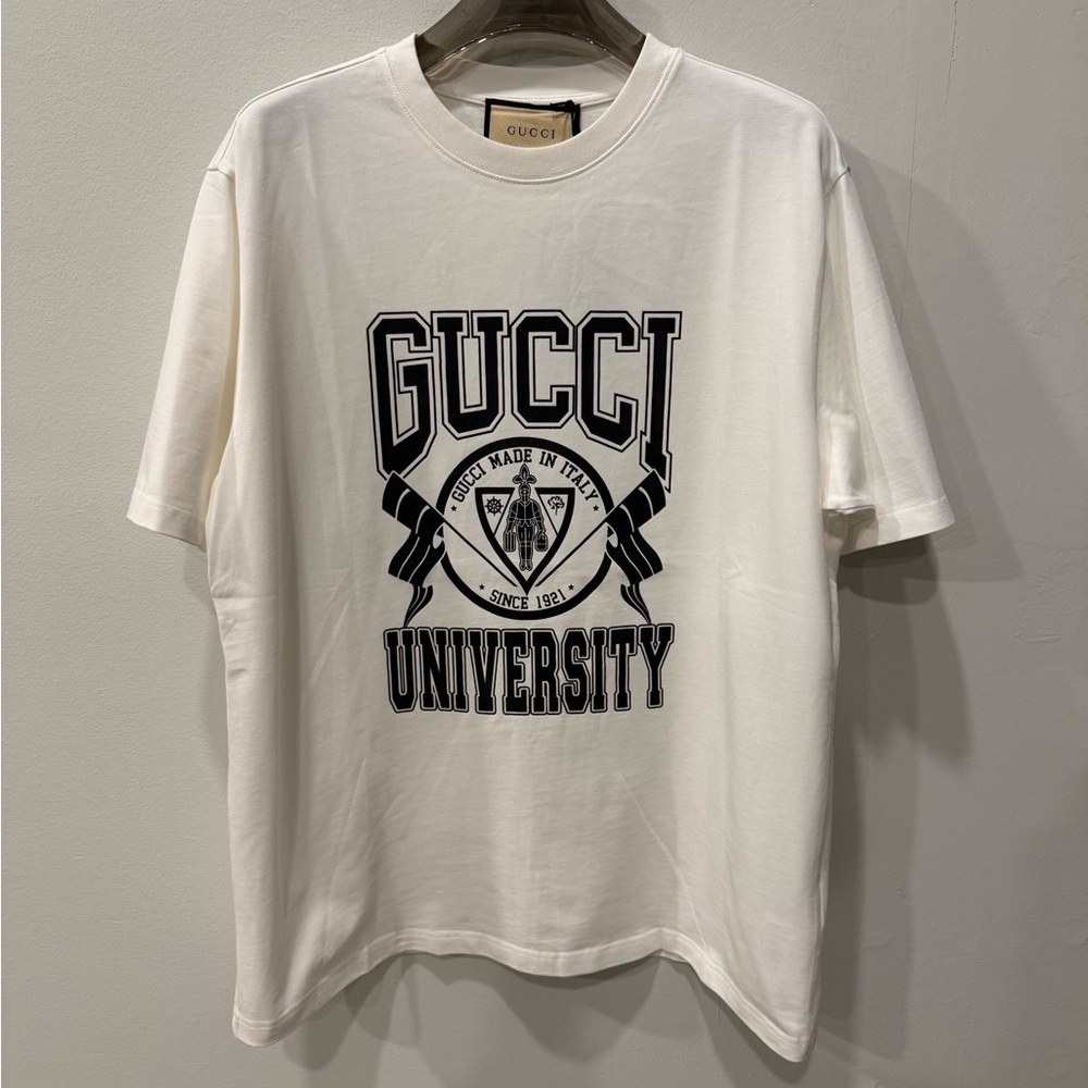 Gucci Cream University Graphic Tee